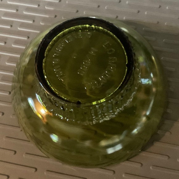 Green Glass Bowl .E O BRODY .. VINTAGE - Picture 3 of 8